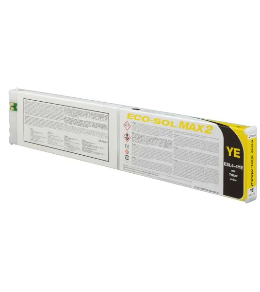 Cartucho de tinta Original Roland Ecosolmax 2 amarillo de 440ml.