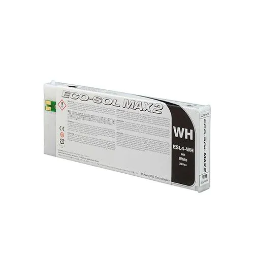 Cartucho de tinta Original Roland Ecosolmax 2 blanco de 220ml.