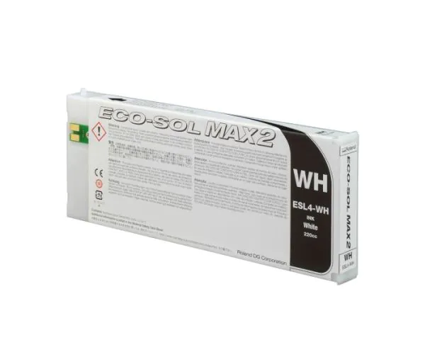 Cartucho de tinta Original Roland Ecosolmax blanco de 220ml.