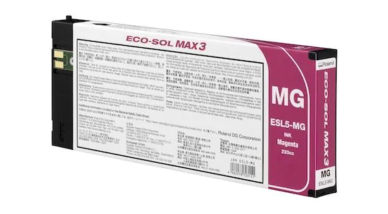 Cartucho de tinta Original Roland Ecosolmax 3 magenta de 220ml.