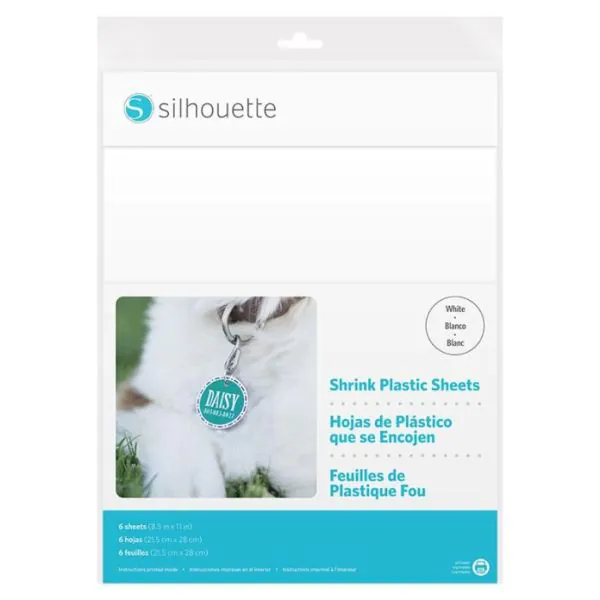 6 Hojas de Plástico que se encojen Silhouette