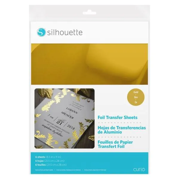 Hojas de transferencia de papel de aluminio Oro Silhouette